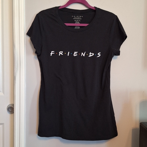 Tops - Black Iconic Friends Graphic Juniors Short Sleeve T-Shirt